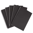 thumbnail image 1 of 5 Piezas A5 Cuaderno Espiral Negro de Bocetos en Paquete Diario Sin Reglas Papel Grueso 50 Hojas 100 PáGinas Forro, 1 of 5