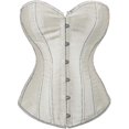 thumbnail image 2 of Women's Bustier Corset Top Sexy Lingerie Sets Black Satin Waist Cincher, 2 of 4