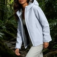 thumbnail image 6 of Zeijnsda Outdoor Jackets for Women Solid Color Hooded Outerwear Fashion Versatile Hiking Coat with Zipper Pockets for Autumn Winter Outdoor Activities, 6 of 9
