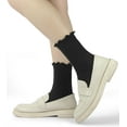 thumbnail image 6 of YooGuoGuo Ruffle Socks Women - Turn-Cuff Frilly Sock - Lightweight Cotton Socks, 6 of 6