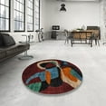thumbnail image 4 of Ahgly Company Machine Washable Indoor Rectangle Abstract Red Area Rugs, 5' x 8', 4 of 7