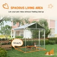 thumbnail image 4 of PawHut 6.6' x 6.6' x 7.8' Dog Kennel, Outdoor Dog Run with Waterproof, UV Resistant Roof for Small and Medium Dogs, Silver, 4 of 9