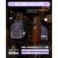 thumbnail image 3 of Girls School Backpack for Grades 1-3,Lightweight Water-Repellent Bookbag with 3D Bunny Ears,School Bag with Reflective Stripes,Purple, 3 of 7