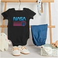 thumbnail image 3 of Vaporwave NASA Worm Logo Shuttle Romper Boys or Girls Infant Baby Brisco Brands NB, 3 of 7