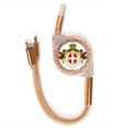 thumbnail image 1 of Dinamarca emblema nacional país símbolo Cable de carga telescópico múltiples USB tres en uno, 1 of 3