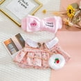 thumbnail image 5 of 30cm Stuffed Dolls Accessories LaLafanfan Cafe Duck/Rabbit with Clothes Plush Toy Cartoon Hoodie Clothing Hair Band Kids Gift, 5 of 5