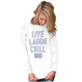 thumbnail image 4 of Live Laugh Chill Icee Logo Retro Long Sleeve TShirt Men Women Brisco Brands M, 4 of 6