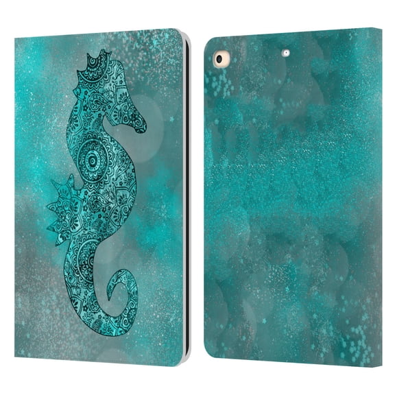 Head Case Designs Officially Licensed LebensArt Beings Seahorse Leather Book Wallet Case Cover Compatible with Apple iPad 9.7 2017 / iPad 9.7 2018