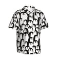 thumbnail image 3 of Xecao Cartoon Penguin print Hawaiian shirt - a stylish short-sleeve button-down for men, perfect for casual beach and tropical outings., 3 of 9