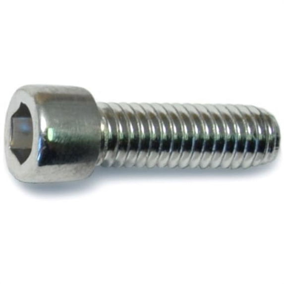 Midwest Fastener 33104 0.31-18 x 1 Polished Stainless Steel Smooth Socket Cap Screws - 6 Piece