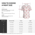 thumbnail image 4 of Yiaed Hello Rabbit Print Women's T Shirt V-Neck Short Sleeve Shirt Casual Breathable Tee Summer Tops-Small, 4 of 5