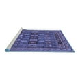 thumbnail image 2 of Ahgly Company Machine Washable Indoor Rectangle Abstract Blue Modern Area Rugs, 2' x 4', 2 of 4