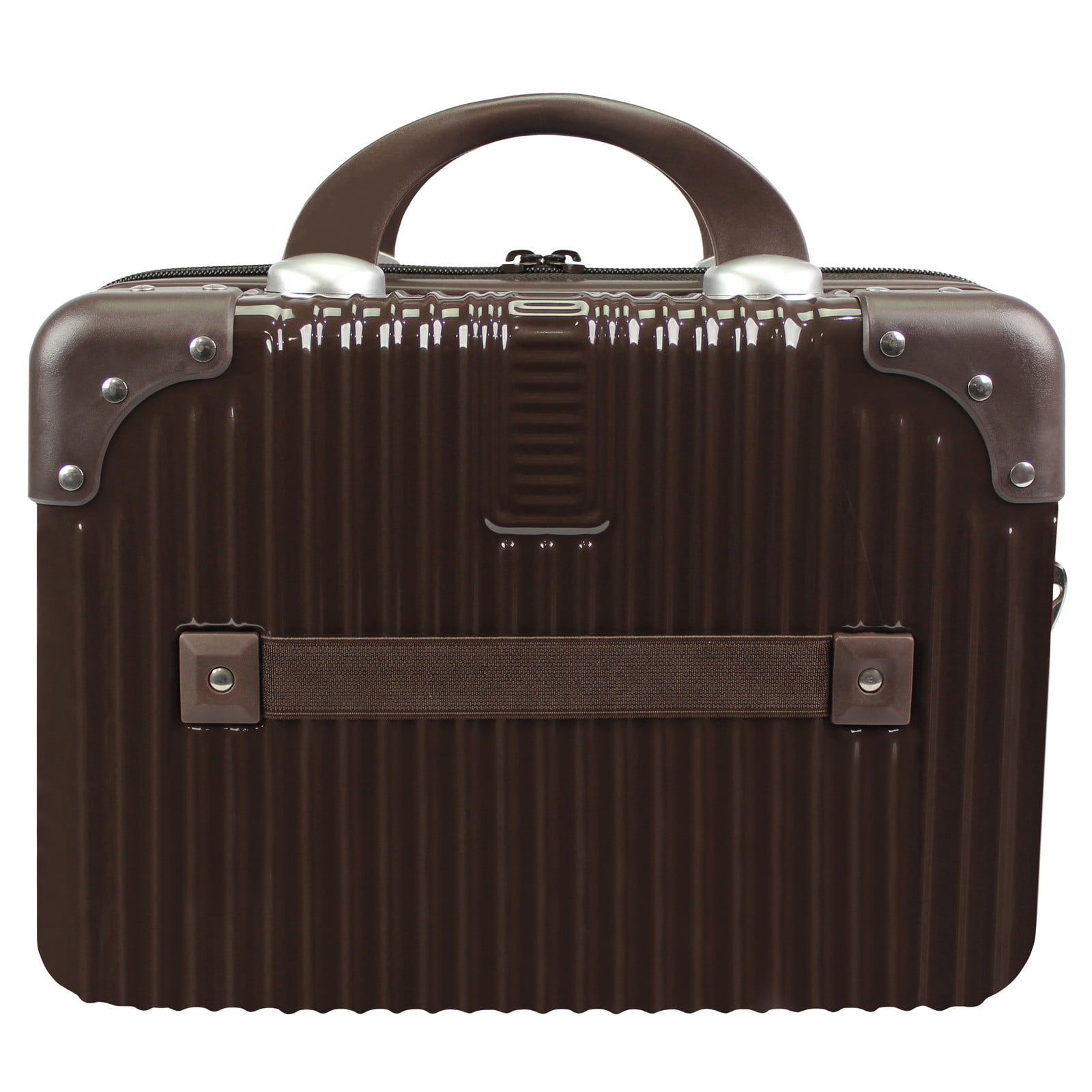 World Traveler Highways 2-Piece Hardside Carry-on Spinner Luggage Set - Brown