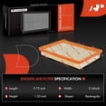 thumbnail image 2 of A-Premium Engine Air Filter Compatible with Hyundai Accent 2000 2001 2002 2003 2004 2005, 2 of 8