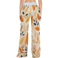 thumbnail image 4 of Women's Autumn Leaf Pajama Pants, Casual Pajama Bottoms Lounge Pants Wide Leg, 4 of 7