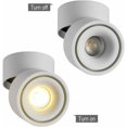 thumbnail image 2 of Foco LED Interior de 12W, Luz de Techo Ajustable 360° Giratoria e Iluminación de Superficie COB LED 10x10cm/Lámpara de Pared de Aluminio (Blanco-3000K), 2 of 5