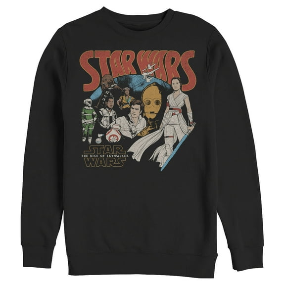 Men's Star Wars: The Rise of Skywalker Retro Collage  Sweatshirt Black 3X Large