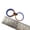 Blue, variant on EDC TC4 Titanium Alloy Key Chain Carabiner Waist Hanging Ring Outdoor Pendant -Gray