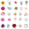 thumbnail image 5 of 100 Pcs Pressed Flower Wax Seal Stickers, Transparent Dried Flowers Resin Floral Botanical Stickers for Scrapbook Supplies Junk Bullet Journal Planner Laptops, Style 8, 5 of 5