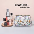 thumbnail image 4 of Bohemian Cute Parrot Flower Makeup Bag, Large Capacity Travel Cosmetic Bag for Women Girls- Travel Toiletry Bag Leather Portable Waterproof Makeup Case Organizer with Handle, 4 of 4