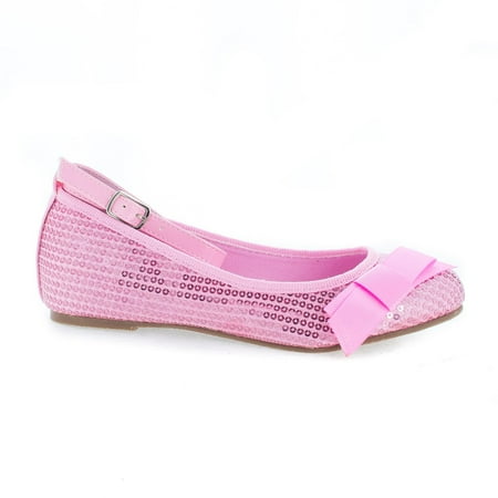 

Bahama by Styluxe Children s Toddler Bow Slip On Ankle Cuff Sequins Flats