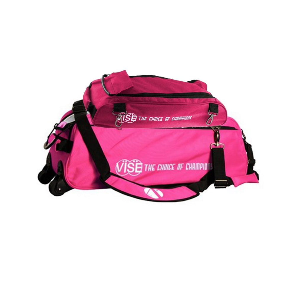 Buy Vise Clear Top 3 Ball Tote Roller Bowling Bag with Shoe Bag Pink