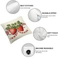thumbnail image 4 of Nawypu  Rustic Sweet Summer Time Watercolor Strawberry Gnome&nbsp;Throw Pillow Cover Pillowcase Decor, Fruit Seasonal Summer Farmhouse Sofa Bed Bedroom Home Decoration 2pc, 4 of 6