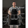 thumbnail image 2 of 2 Pack Adjustable Bib Apron with 2 Pockets Waterdrop Resistant Cooking Kitchen Apron for Men, Women with Long Ties, 2 of 5