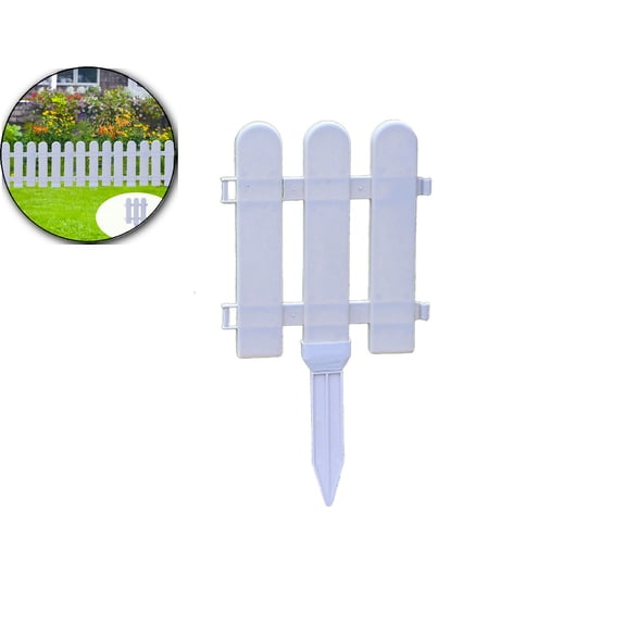 Plastic Garden Picket Fence, Garden Edging Decorative Border, Decorative Garden Fence, 7.8x6.7 Inches
