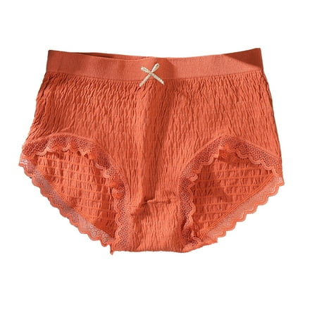 

Qingsaizhen Panties Women Panties Seamless Lace Sexy High Elasticity Mid Rise Underpants for Daily Wear