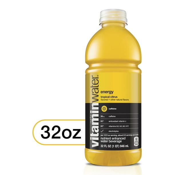 vitaminwater energy electrolyte enhanced water w/ vitamins, tropical