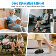2PCS Foot Massager with Heat & Vibration, Cordless Ankle Brace Wrap Massager , 6 Temperature Settings, 3 Timer & Speed Levels, Adjustable Strap for Ankle Calf