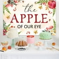 thumbnail image 3 of Apple Theme Baby Shower Decor Sweet Baby Birthday Party Supplies with Apple of Our Eye Backdrop Mom To Be Sash for Kids, 3 of 6