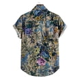 thumbnail image 3 of DYMADE Men Printed Holiday Beach Style Casual Short Sleeved Lapel Shirt, 3 of 5
