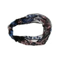 thumbnail image 3 of Unique Bargains 1 Pc Headband Grape Flowers Wide Lace Hairband for Women Dark Blue, 3 of 5