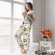 thumbnail image 5 of Balery Transportation Cartoon Pantalones de pijama para mujer, pijamas ultraligeros, pantalones de estar por casa-3X-Large, 5 of 6