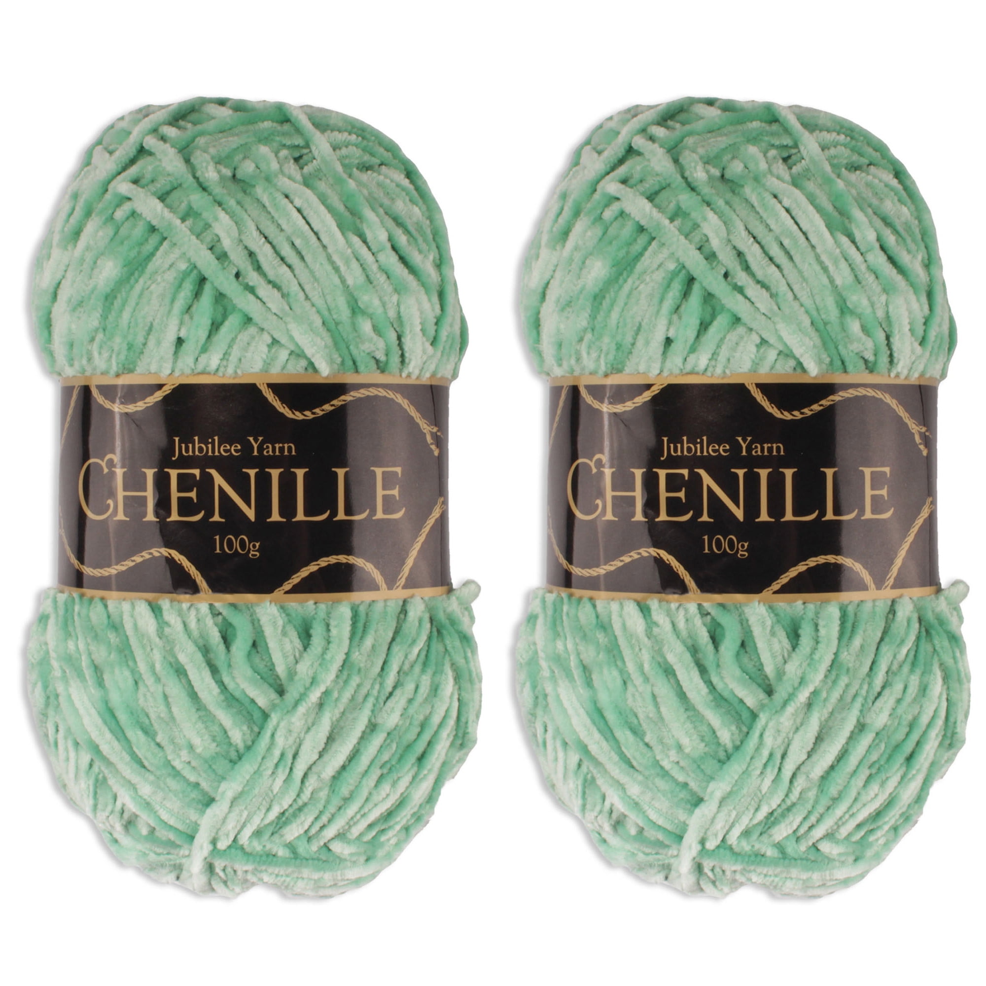 Chenille Yarn Worsted Weight Yarn 100g/skein Sea Spray 4 Skeins