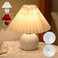 thumbnail image 2 of Pleated Table Lamp USB Powered LED Pleated Night Lamp Eye-caring Pleated Nightstand Lamp w/Warm Light Pleated Beside Lamp for Bedroom Living Room Decoration, 2 of 9