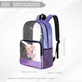 thumbnail image 7 of ZIATUBLES Clear Backpack, Heavy Duty Fabric & PVC Transparent Bookbag with Axolotl Hearts Print, Large Capacity See Through Backpack for School College Work Travel Security, 7 of 7