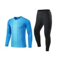 thumbnail image 2 of Kids Goalkeeper Uniform, Multicolor Long Sleeve Football Training Set, Soccer Goalie Jersey & Pants For Boys & Girls Sky Blue 9-10 Years, 2 of 5