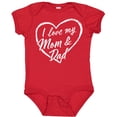thumbnail image 3 of Inktastic I Love My Mom and Dad in White Chalk Heart Boys or Girls Baby Bodysuit, 3 of 5