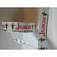 thumbnail image 3 of Grosgrain Ribbon Printed Christmas Jesus Is The Reason For The Season with Cross, 3 Yards 7/8 Inch Wide, 3 of 4