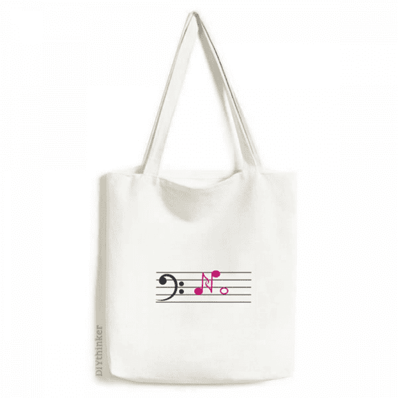 Musical Symbol Oppose No Staff Tote Canvas Bag Shopping Satchel Casual Handbag