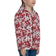 thumbnail image 5 of Naloa Red Hawthorn Teenage Zipper Hoodie, Long Sleeve Zip Up Hoodies Casual Jackets Tops for 7-12 Years-Medium, 5 of 6