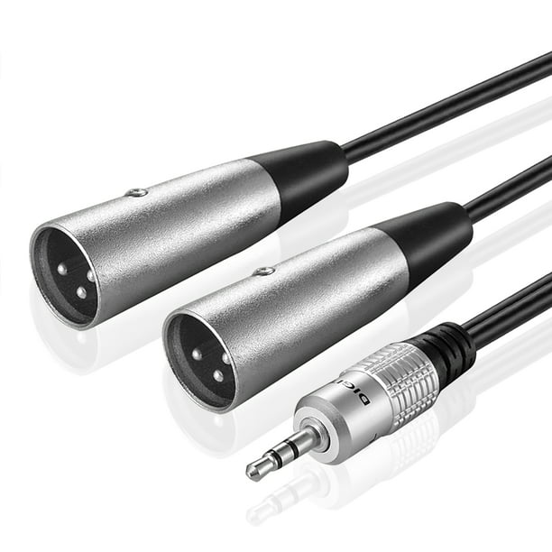 3.5mm TRS to XLR Adapter Cable (15FT) - Male to Male Stereo XLR Pinout  Breakout Y Adapter Splitter Dual XLR to 3.5mm 1/8