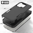 thumbnail image 5 of Allytechgroup Compatible for Apple iPhone 16 Pro Max, Rugged Shockproof Military Grade Protection Dual Layers Hard PC TPU Phone Case for iPhone 16 Pro Max, Black, 5 of 5