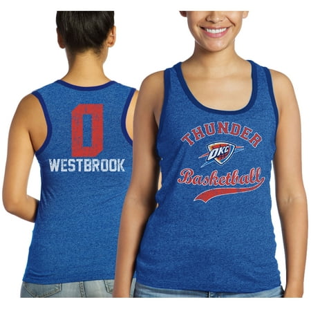 Russell Westbrook Oklahoma City Thunder Majestic Threads Women's Name & Number Tri-Blend Tank Top -