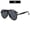 C1-Black Frame Gray Piece, variant on 2026 New Model Personalized Large Frame Aviator Sunglasses Versatile Street Style Sunglasses European and American Outdoor Sun Protection Vacation Sunglasses for Women