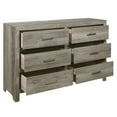 thumbnail image 6 of Gray Finish 5pc Modern Bedroom Set California King Bed Dresser Mirror 2x Nightstands set Rustic Style Panel Bed, 6 of 7