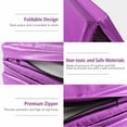 thumbnail image 3 of Spaco 8 x 4 Feet Folding Gymnastics Tumbling Mat-Purple, Folding Thick Exercise with Carrying Handles for MMA, Gymnastics, Stretching, Core Workouts, 3 of 6